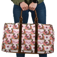 Kentucky Lucky Horseshoe Floral Travel Bag Vintage Western Pattern