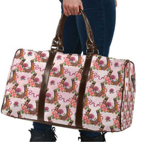 Kentucky Lucky Horseshoe Floral Travel Bag Vintage Western Pattern
