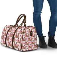 Kentucky Lucky Horseshoe Floral Travel Bag Vintage Western Pattern