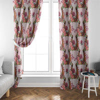 Kentucky Lucky Horseshoe Floral Window Curtain Vintage Western Pattern