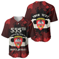 Personalized 555th Parachute Infantry Baseball Jersey Triple Nickles Airborne Veteran Tribute