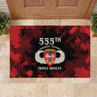 555th Parachute Infantry Rubber Doormat Triple Nickles Airborne Veteran Tribute