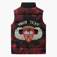 Personalized 555th Parachute Infantry Sleeveless Puffer Jacket Triple Nickles Airborne Veteran Tribute