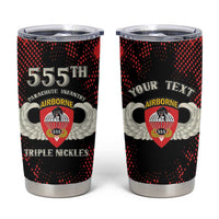 Personalized 555th Parachute Infantry Tumbler Cup Triple Nickles Airborne Veteran Tribute
