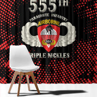 555th Parachute Infantry Window Curtain Triple Nickles Airborne Veteran Tribute