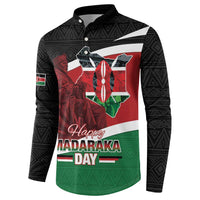 Happy Madaraka Day 2025 Button Sweatshirt Kenya Harambee