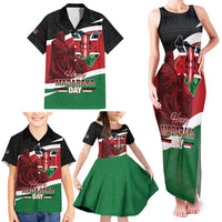Happy Madaraka Day 2025 Family Matching Tank Maxi Dress and Hawaiian Shirt Kenya Harambee