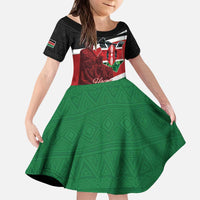 Happy Madaraka Day 2025 Kid Short Sleeve Dress Kenya Harambee