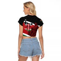 Happy Madaraka Day 2025 Raglan Cropped T Shirt Kenya Harambee