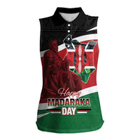 Happy Madaraka Day 2025 Women Sleeveless Polo Shirt Kenya Harambee