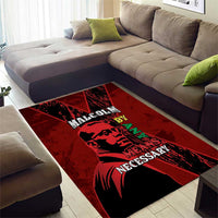 Happy Malcolm X Day Area Rug By Any Means Necessary