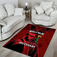 Happy Malcolm X Day Area Rug By Any Means Necessary