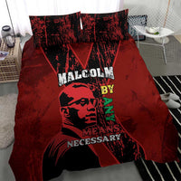 Happy Malcolm X Day Bedding Set By Any Means Necessary