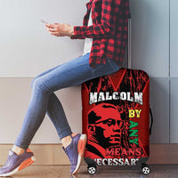 Happy Malcolm X Day Luggage Cover By Any Means Necessary