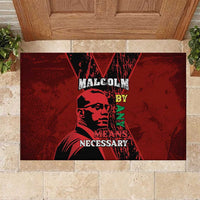 Happy Malcolm X Day Rubber Doormat By Any Means Necessary