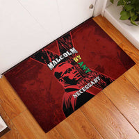 Happy Malcolm X Day Rubber Doormat By Any Means Necessary