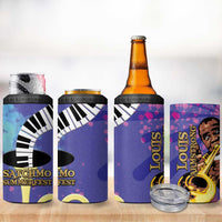Satchmofest 4 in 1 Can Cooler Tumbler King Of Jazz What a Wonderful World - Wonder Print Shop