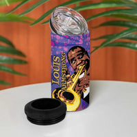 Satchmofest 4 in 1 Can Cooler Tumbler King Of Jazz What a Wonderful World - Wonder Print Shop