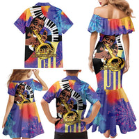 Satchmofest Family Matching Mermaid Dress and Hawaiian Shirt King Of Jazz What a Wonderful World - Wonder Print Shop