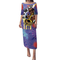 Satchmofest Family Matching Puletasi and Hawaiian Shirt King Of Jazz What a Wonderful World - Wonder Print Shop