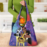 Satchmofest Grocery Bag King Of Jazz What a Wonderful World - Wonder Print Shop