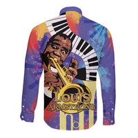 Satchmofest Long Sleeve Button Shirt King Of Jazz What a Wonderful World - Wonder Print Shop