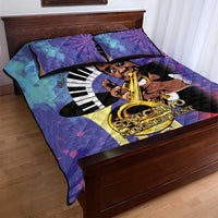 Satchmofest Quilt Bed Set King Of Jazz What a Wonderful World - Wonder Print Shop