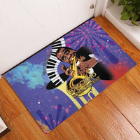 Satchmofest Rubber Doormat King Of Jazz What a Wonderful World - Wonder Print Shop