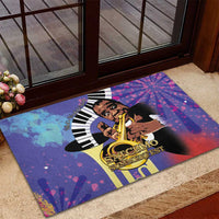Satchmofest Rubber Doormat King Of Jazz What a Wonderful World - Wonder Print Shop
