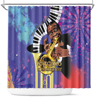 Satchmofest Shower Curtain King Of Jazz What a Wonderful World - Wonder Print Shop