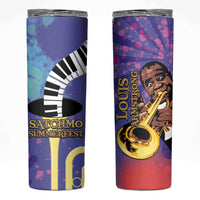 Satchmofest Skinny Tumbler King Of Jazz What a Wonderful World - Wonder Print Shop