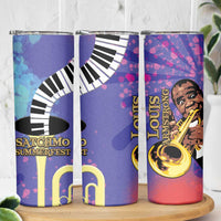 Satchmofest Skinny Tumbler King Of Jazz What a Wonderful World - Wonder Print Shop