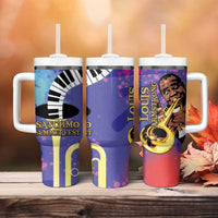 Satchmofest Tumbler With Handle King Of Jazz What a Wonderful World - Wonder Print Shop