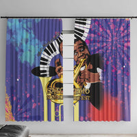 Satchmofest Window Curtain King Of Jazz What a Wonderful World - Wonder Print Shop