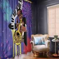 Satchmofest Window Curtain King Of Jazz What a Wonderful World - Wonder Print Shop