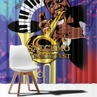 Satchmofest Window Curtain King Of Jazz What a Wonderful World - Wonder Print Shop