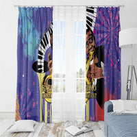 Satchmofest Window Curtain King Of Jazz What a Wonderful World - Wonder Print Shop