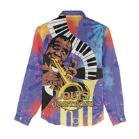 Satchmofest Women Casual Shirt King Of Jazz What a Wonderful World - Wonder Print Shop