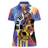 Satchmofest Women Polo Shirt King Of Jazz What a Wonderful World - Wonder Print Shop