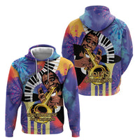 Satchmofest Zip Hoodie King Of Jazz What a Wonderful World - Wonder Print Shop