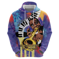 Satchmofest Zip Hoodie King Of Jazz What a Wonderful World - Wonder Print Shop