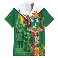 Personalized Zimbabwe Heroes' Day Family Matching Off Shoulder Maxi Dress and Hawaiian Shirt Liberation War Memorial Monument - Wonder Print Shop