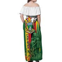 Personalized Zimbabwe Heroes' Day Family Matching Off Shoulder Maxi Dress and Hawaiian Shirt Liberation War Memorial Monument - Wonder Print Shop