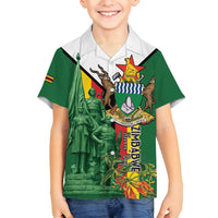 Personalized Zimbabwe Heroes' Day Family Matching Off Shoulder Short Dress and Hawaiian Shirt Liberation War Memorial Monument - Wonder Print Shop