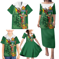 Personalized Zimbabwe Heroes' Day Family Matching Puletasi and Hawaiian Shirt Liberation War Memorial Monument - Wonder Print Shop