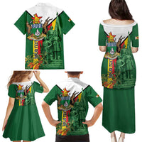 Personalized Zimbabwe Heroes' Day Family Matching Puletasi and Hawaiian Shirt Liberation War Memorial Monument - Wonder Print Shop