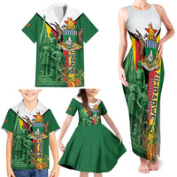 Personalized Zimbabwe Heroes' Day Family Matching Tank Maxi Dress and Hawaiian Shirt Liberation War Memorial Monument - Wonder Print Shop