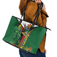 Zimbabwe Heroes' Day Leather Tote Bag Liberation War Memorial Monument - Wonder Print Shop