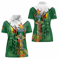 Personalized Zimbabwe Heroes' Day Women Polo Shirt Liberation War Memorial Monument - Wonder Print Shop