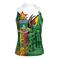 Personalized Zimbabwe Heroes' Day Women Sleeveless Polo Shirt Liberation War Memorial Monument - Wonder Print Shop
